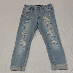 Aeropostale Light Blue Distressed Ankle Jeans